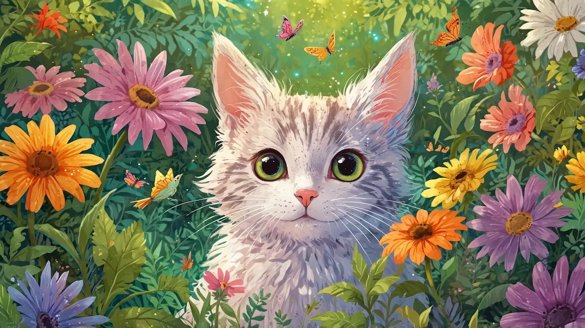 Kotek i Magiczny Ogród - Urocza Historia na Dobranoc