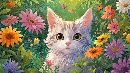 Kotek i Magiczny Ogród - Urocza Historia na Dobranoc