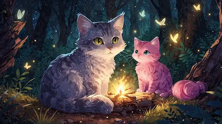 Nocna przygoda Kocurka Filipa - magiczna historia