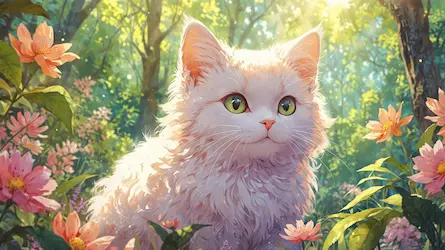 Kicia i Tajemnicze Kwiaty 