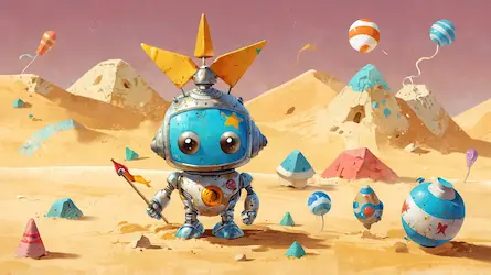 Robot Rysio na pustyni emocji