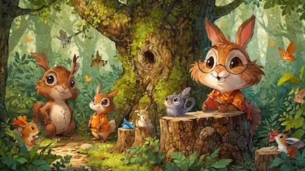 Historia Króliczka Tadzia i Leśnej Szkoły