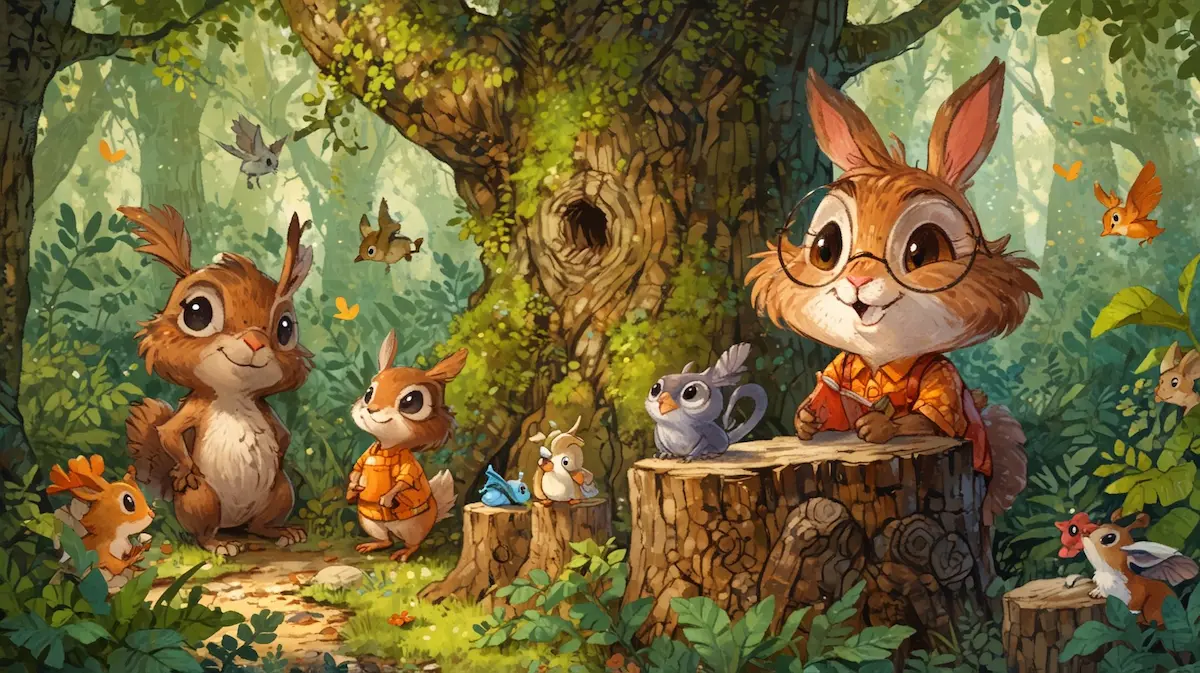 Historia Króliczka Tadzia i Leśnej Szkoły