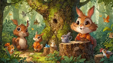 Historia Króliczka Tadzia i Leśnej Szkoły